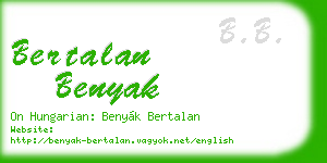 bertalan benyak business card