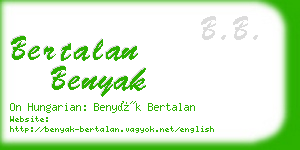 bertalan benyak business card